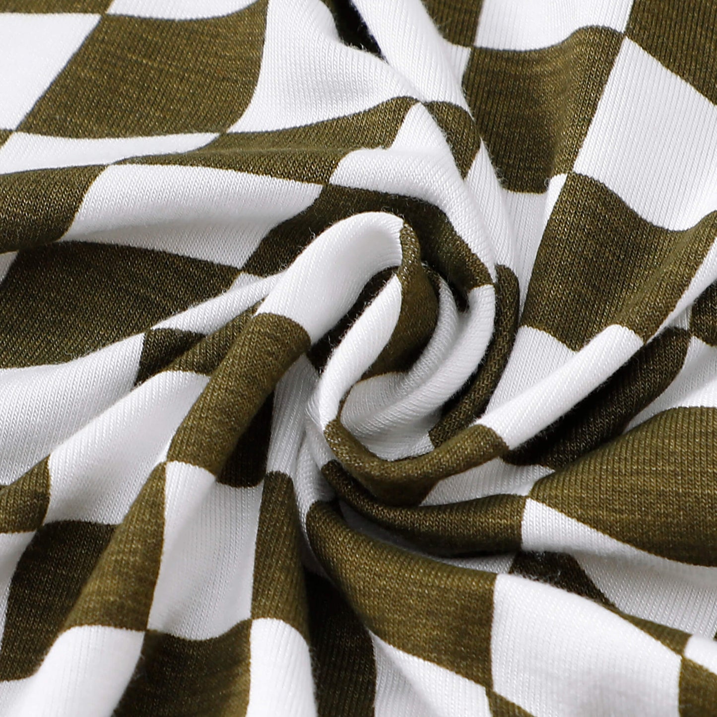 Green Checkerboard Zip Romper丨Mikrdoo