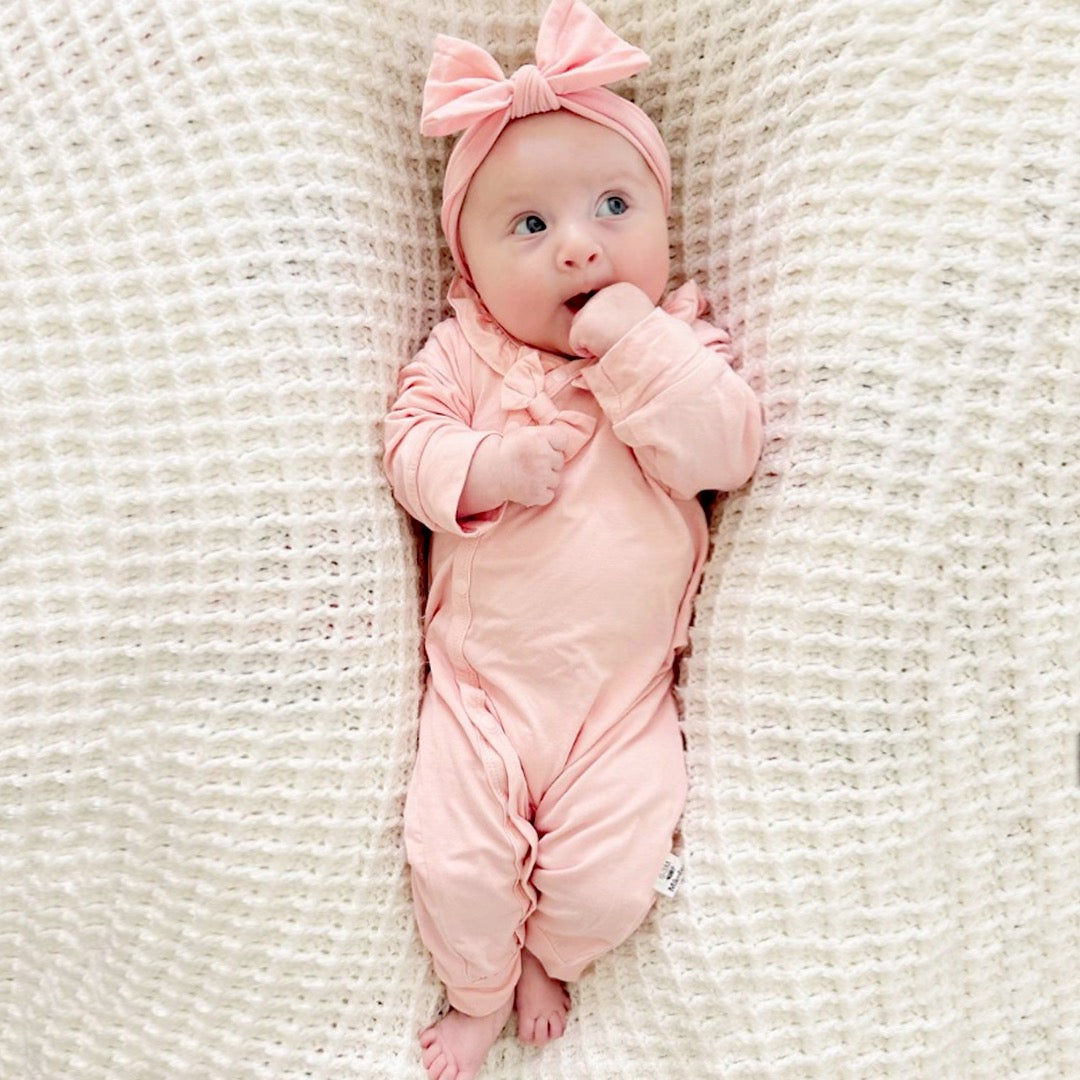 Ruffle Romper in Pink丨Mikrdoo