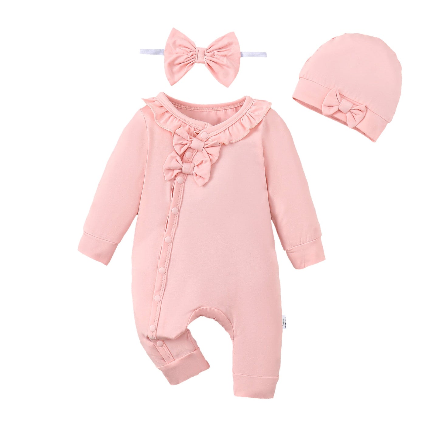 Ruffle Romper in Pink - Mikrdoo