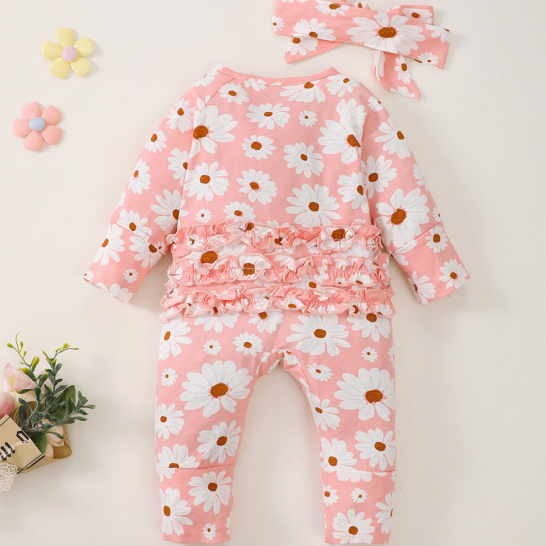 Daisy Zip Romper in Pink丨Mikrdoo