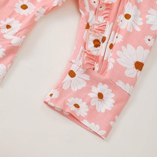 Daisy Zip Romper in Pink丨Mikrdoo