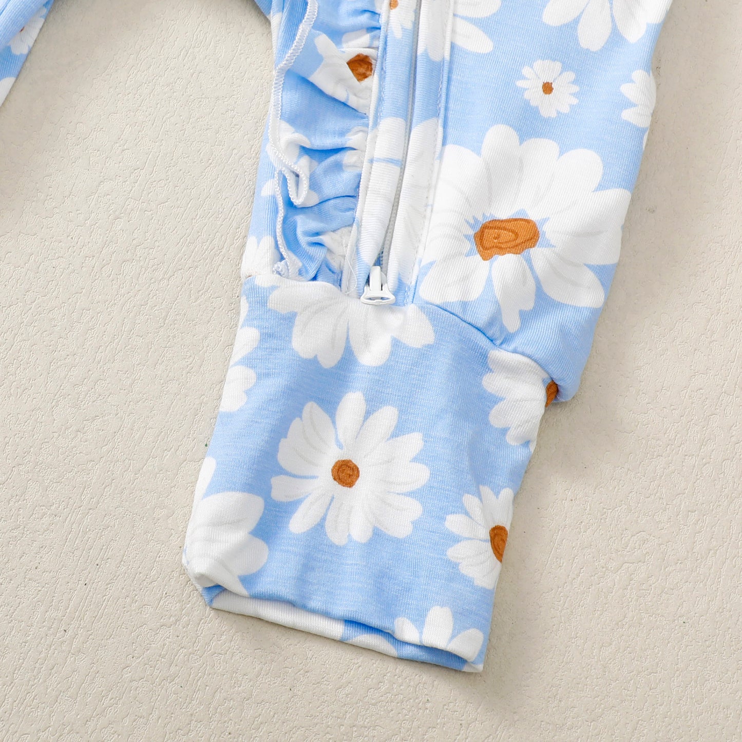 Daisy Zip Romper in Bule丨Mikrdoo