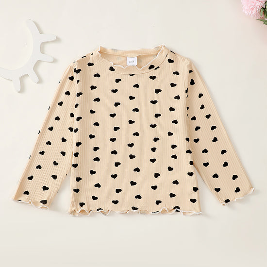 Sweethearts Long Sleeve Pajamas in Oatmeal丨Mikrdoo