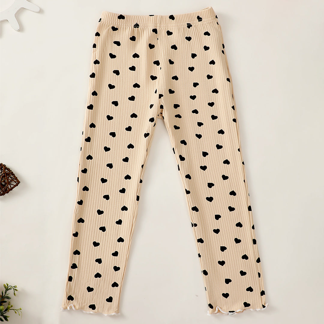 Sweethearts Long Sleeve Pajamas in Oatmeal丨Mikrdoo