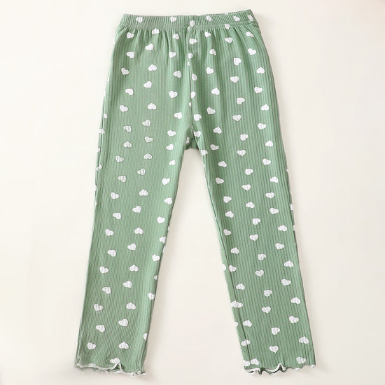 Sweethearts Long Sleeve Pajamas in Sage丨Mikrdoo