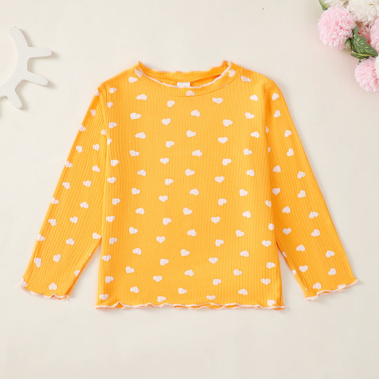 Sweethearts Long Sleeve Pajamas in Yellow丨Mikrdoo