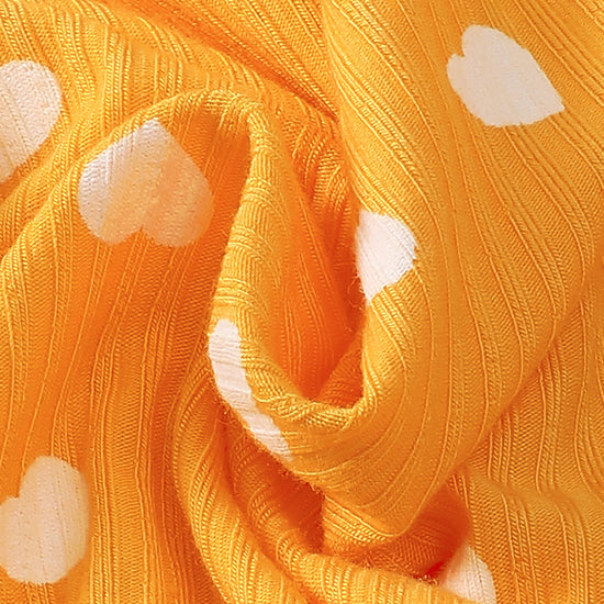 Sweethearts Ruffle Zippered Romper in Yellow丨Mikrdoo